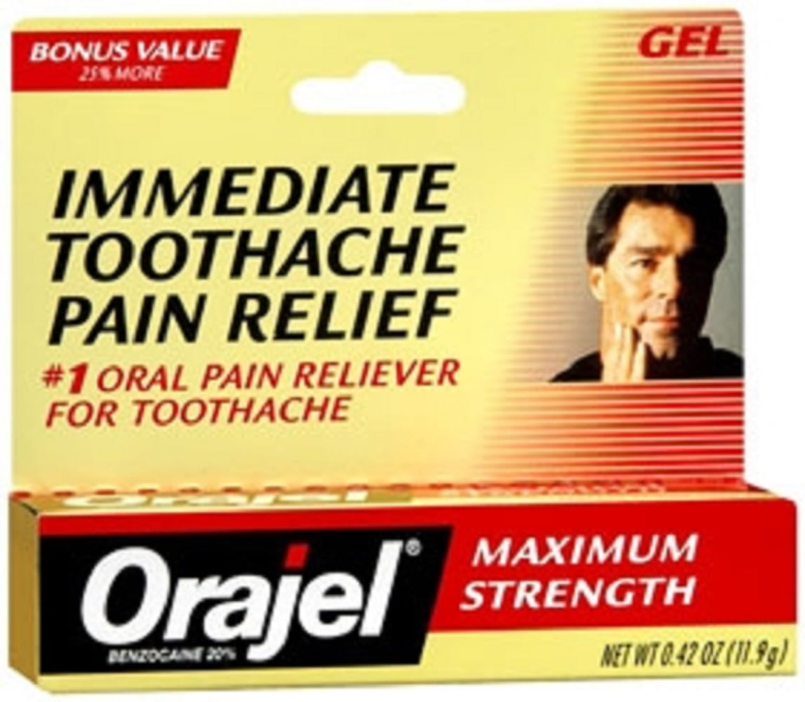 Orajel Oral Pain Relief Gel 0.42 oz. Tube