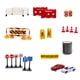 thumbnail image 1 of Mini herramienta de construcción de carreteras para casa de muñecas, valla, señales de tráfico, herramienta de transporte artesanal, regalo para niño y niña, 27 Uds., 1 of 10