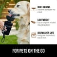thumbnail image 6 of GORILLA GRIP Dog Water Bottle, 12 oz Pet Travel Squeeze Bottle, Food Grade Silicone, Black, 6 of 10