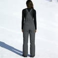 thumbnail image 4 of Womens Snow Bibs Waterproof Insulated Snow Bib Overalls Winter Warm Windproof Snowboard Pants Outdoor Ski Jumpsuit Dark Gray 3XL, 4 of 7