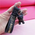 thumbnail image 1 of LLavero de perro de moda de Bulldog Francés, llavero de cuero PU para mujer, bolso, abalorio, baratija para hombres, llavero de coche, regalo de joyería, 1 of 4