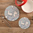 thumbnail image 2 of Alpaca 2 Pack Pot Holders Trivets, Heat Resistant Hot Pads for Kitchen Table Decoration Trivets for Hot Dishes/Pot/Bowl/Teapot/Kitchen Hot Pads Trivets, 7" + 9.45", 2 of 7
