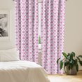 thumbnail image 2 of Ambesonne Owls Curtains, Sleeping Birds Moon Stars, Pair of 28"x84", Pink Lavender, 2 of 5