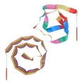 thumbnail image 3 of FELTECHELECTR Rhythmic Gymnastics Ribbon Colorful 2Pcs 157x2x0.04In, 3 of 8
