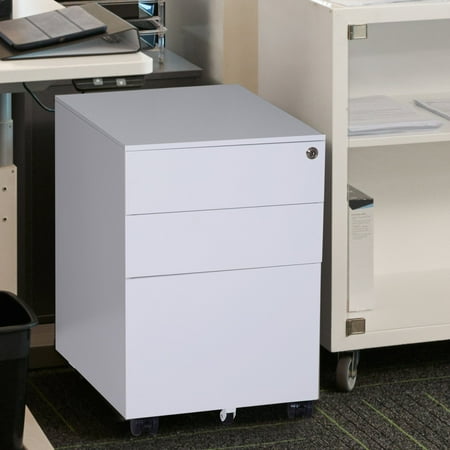 24 Metal 3 Drawer Locking Under Desk Filing Cabinet On Wheels 24 Metal 3 Drawer Locking Under Desk Filing Cabinet On Wheels