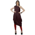 thumbnail image 1 of Moomaya Robe Kurti Sans Manches à une Épaule Imprimée pour Femmes, Vêtement de Créateur Boho pour Fête, 1 of 7