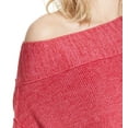 thumbnail image 3 of Free People Womens Alana Linen Heathered Sweater Red M, 3 of 4