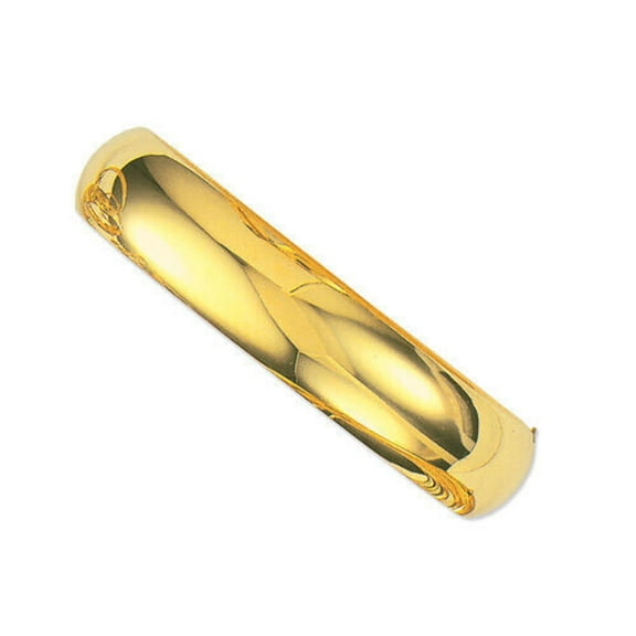 14K Gold 10mm Polished Bangle