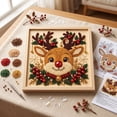 thumbnail image 3 of Christmas Pearl Beads Art Kit, Full Drill Round Gem Painting for Holiday Wall Decor DIY Gift 7.8x7.8in, 3 of 5