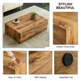 thumbnail image 4 of Wood Coffee Table, Rectangle MDF Sofa Side Table for Living Room, Coffee Table Tea Table Center Table for Home, TV Table (Coffee Table - Dark Wood), 4 of 9