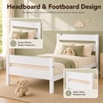 thumbnail image 3 of SESSLIFE Twin Bed Frame, Solid Wood Twin Platform Bed Frame with Headboard & Footboard, No Box Spring Needed with 250LBS, Easy Assembly, White, 3 of 9