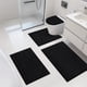 thumbnail image 1 of MeyJey Juego de 4 Tapetes de Baño, Tapetes de Baño, Tapete de Baño de Microfibra Antideslizante, Ultra Suave, con Contorno en Forma de U, Tapete de Baño para Baño, Ducha en el Suelo Interior, Negro, 1 of 14