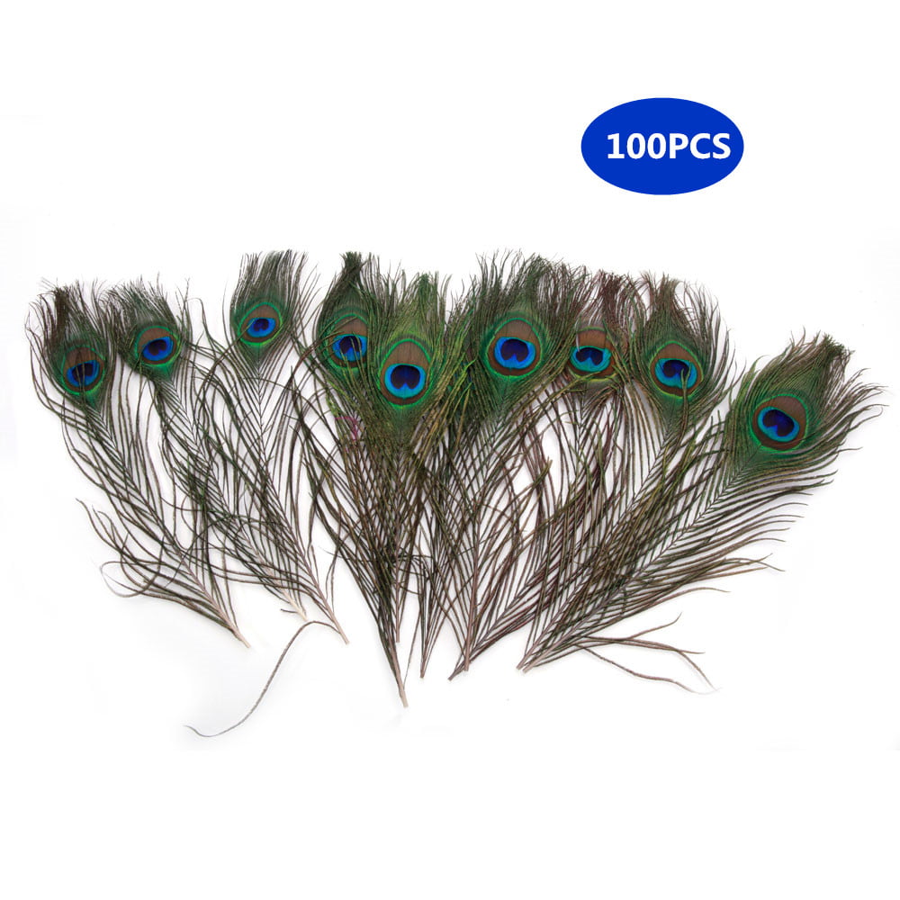 25-30 cm 10-100pcs Beautiful peacock tail feather eyes 10-12 inches 