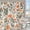 Orange, variant on Boho Floral Botanical Shower Curtain, Mid Century Modern Neutral Brown Floral Leaves Bathroom Curtain, Retro Aesthetic Waterproof Polyester Bathroom Decor, 36x72 Inches