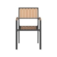 thumbnail image 5 of Ciokea Outdoor Patio Dining Chair, HDPS Aluminum Frame Seat, Stackable All-Weather Chair for Backyard Poolside Lawn, Brown, 5 of 6
