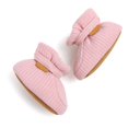 thumbnail image 5 of Xijirk Solid Rib Knit Lined Baby Booties Adjustable Strap Warm Crib Shoes Winter Pre Walker Footwear Pink,6-12 Months, 5 of 9