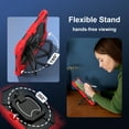 thumbnail image 4 of ShieldPlus for iPad 10th Generation Case with Screen Protector Soft TPU Film,Rotating Stand Handle Grip Pencil Holder Shoulder Strap Full Body Protection Rugged Cover for iPad 10.9" 2022,Red + Black, 4 of 8