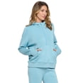 thumbnail image 2 of Women's UltraComfy Quarter-Zip Hoodie, Light Denim, M, 2 of 5