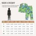 thumbnail image 6 of Kll Motorcycle Riding Dinosaur Print Women'S Long Sleeve Pajamas With Pants Sleepwear Loungewear 2 Set-Medium, 6 of 9
