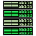 thumbnail image 1 of KAKOWELY 4 Sheets Car Button Stickers Glow Auto Car Stickers Fluorescent Adhesive Decals,4.13X"X1.1"（LxW）, 1 of 4