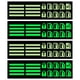 thumbnail image 1 of 4 hojas de pegatinas fluorescentes para botones de coche., 1 of 8