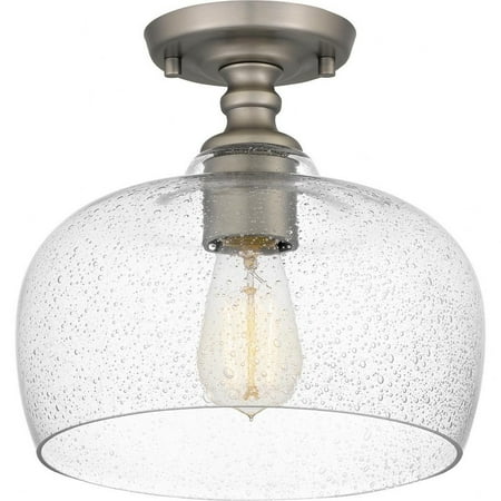 

1 Light Semi-Flush Mount in Transitional Style-9.75 inches Tall and 10.5 inches Wide-Antique Nickel Finish Bailey Street Home 71-Bel-4926080