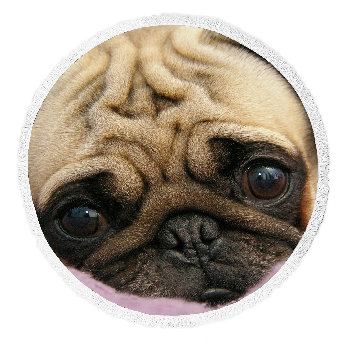 pug beach towel