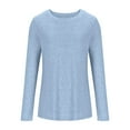thumbnail image 2 of yievot Womens Long Sleeve Tops Crew Neck Fall T Shirt Trendy Casual Loose Basic Tees, 2 of 8