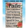 thumbnail image 5 of Metal Sign - Welcome To Our Patio - Durable Metal Sign - Use Indoor/Outdoor - Great Gift and Decor for Home, Courtyard and Outdoor Spaces Under $25 (12" x 18"), 5 of 5