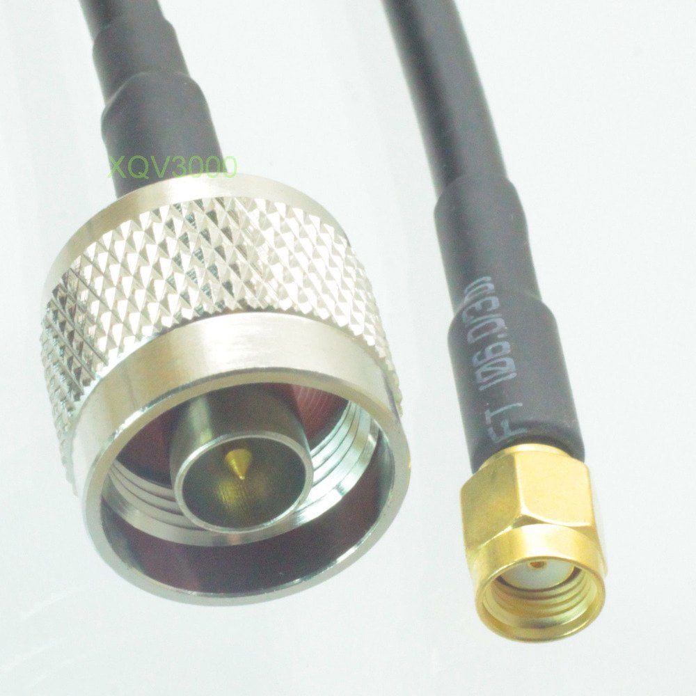 Cable KSR195 BNC male plug to N male plug Straight RF Pigtail Jumper 