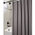 thumbnail image 6 of Microdry Water Repellent Embossed Fabric Shower Curtain Liner Set with 12 Rust-Resistant Chrome Double Roller Hooks, Charcoal, 6 of 7