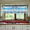 thumbnail image 3 of Yayeee Kitchen Curtains Tier Set of 2 Light Filtering 57"x24" Over Sink Window Panels, Yellow Sailboats, 3 of 7