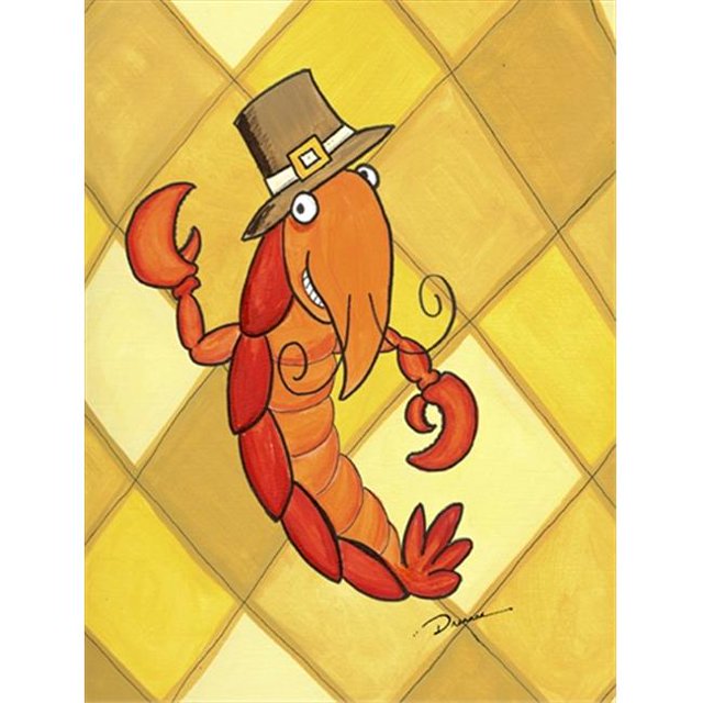 11 x 15 in. Crawfish Thanksgiving Flag Garden Size