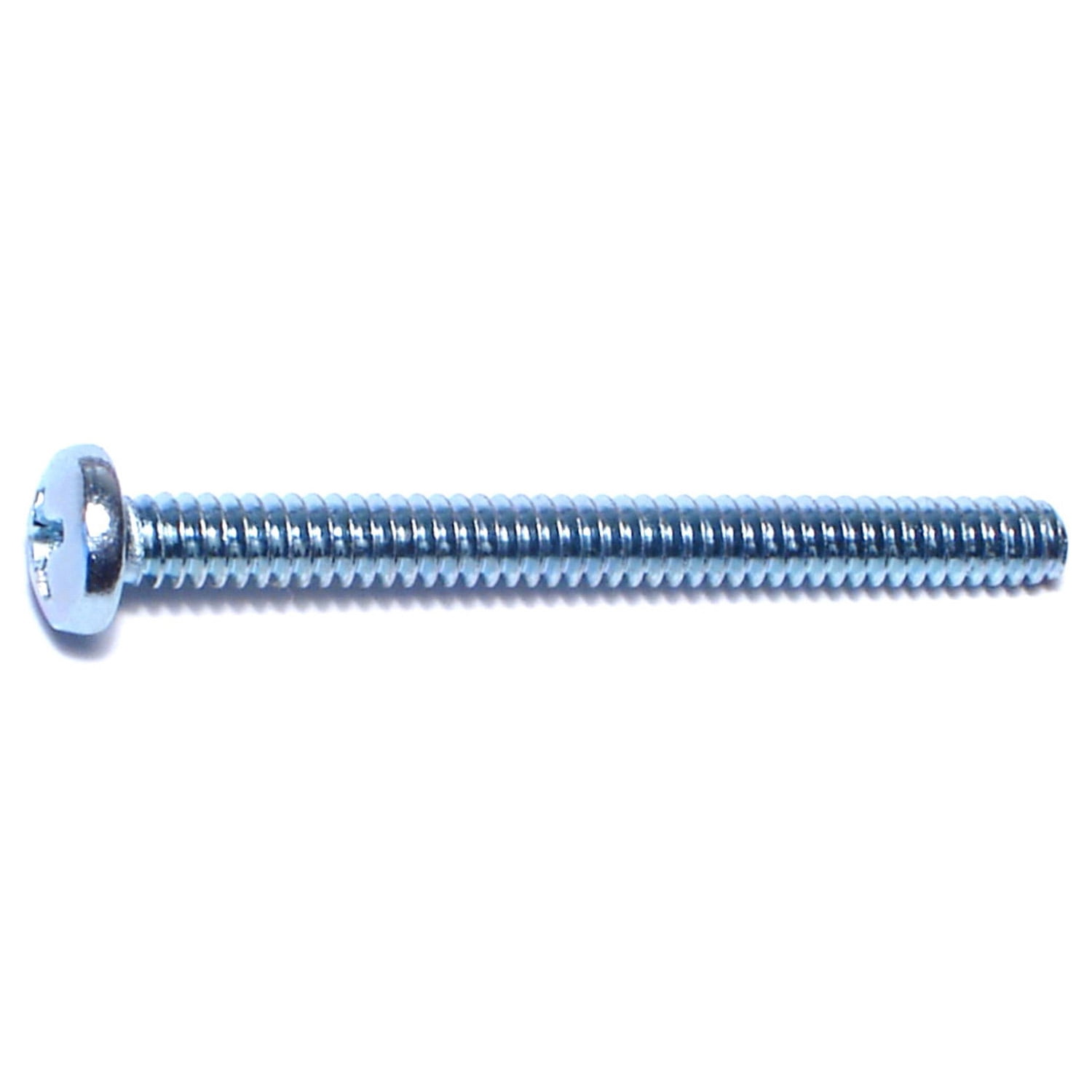 #6-32 x 1-1/2 Zinc Plated Steel Coarse Thread Phillips Pan Head Machine Screws MSCPS-097