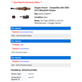 thumbnail image 2 of Oxygen Sensor - Compatible with 2000 - 2012 Mitsubishi Eclipse 2001 2002 2003 2004 2005 2006 2007 2008 2009 2010 2011, 2 of 2
