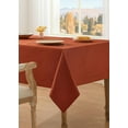 thumbnail image 3 of Burnt Orange Tablecloth, Farmhouse Linen Style Fall Table Cloth Rectangle Table Cloths 60 x 102 Inch Dark Orange, Wrinkle Resistant Washable Heavy Weight Tight Weave TableCloths, 3 of 5