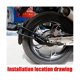 thumbnail image 2 of Guardabarros trasero Para motocicleta Yashi Cubierta de rueda trasera G1-125 ZT125 Z2 ZT125-U U1 125-G1X U125 negro, 2 of 5
