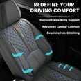 thumbnail image 2 of Fit for Acura Tl 2009, Premium Leather Full Set of 5 Seats Anti-Slip Beautify Interior, Gray Car Seat Covers, Upgrade the Car's Interior, 2 of 9