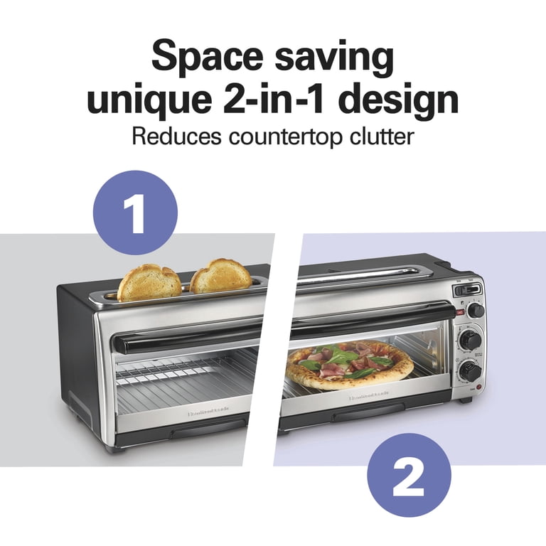 Space-Saving 2-in-1 Toaster Oven and Toaster Combo photo 2