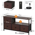 thumbnail image 4 of Soporte de TV FABATO Con 4 cajones de Tela y estantes de 2 niveles, 4 of 6