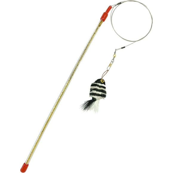 Go Cat DA Fish Teaser Wand with Toy Fish