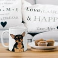 thumbnail image 6 of WIRESTER 11 Oz Ceramic Tea Cup Coffee Mug, Full Portrait Black Tan Chihuahua Dog, 6 of 8