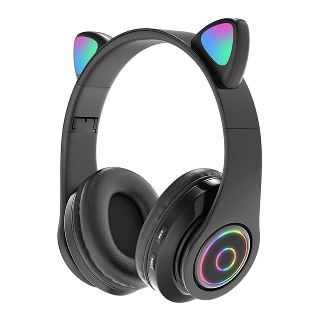 Gaming with Bluetooth Flash Light Over-Ear Bass Surround