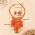 thumbnail image 2 of Boho Aluminum Wire Necklace Earring Set With Resin Bead For Women Tribal Fashion Costume Jewelry Earring Sets Unique Colorful Collar Choker, 2 of 3