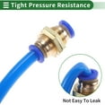 thumbnail image 6 of Unique Bargains Push to Connect Air Fittings 3/8" Bulkhead Union Plastic Metal 4 Pcs Blue Gold Tone, 6 of 7