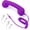 Purple, variant on Retro Phone Handset for iPhone and Cell Phone, Corded Retro Receiver with Volume Control, 3.5mm jack, includes 2 Adapters (Black)