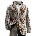 thumbnail image 6 of Mens Christmas Blazer Ugly Holiday Print Lightweight Corduroy Jacket Slim Fit Party Sport Coat with Pockets, 6 of 6