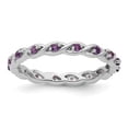 thumbnail image 5 of Auriga Fine Jewelry 925 Sterling Silver Amethyst Ring for Women Size 5, 5 of 6