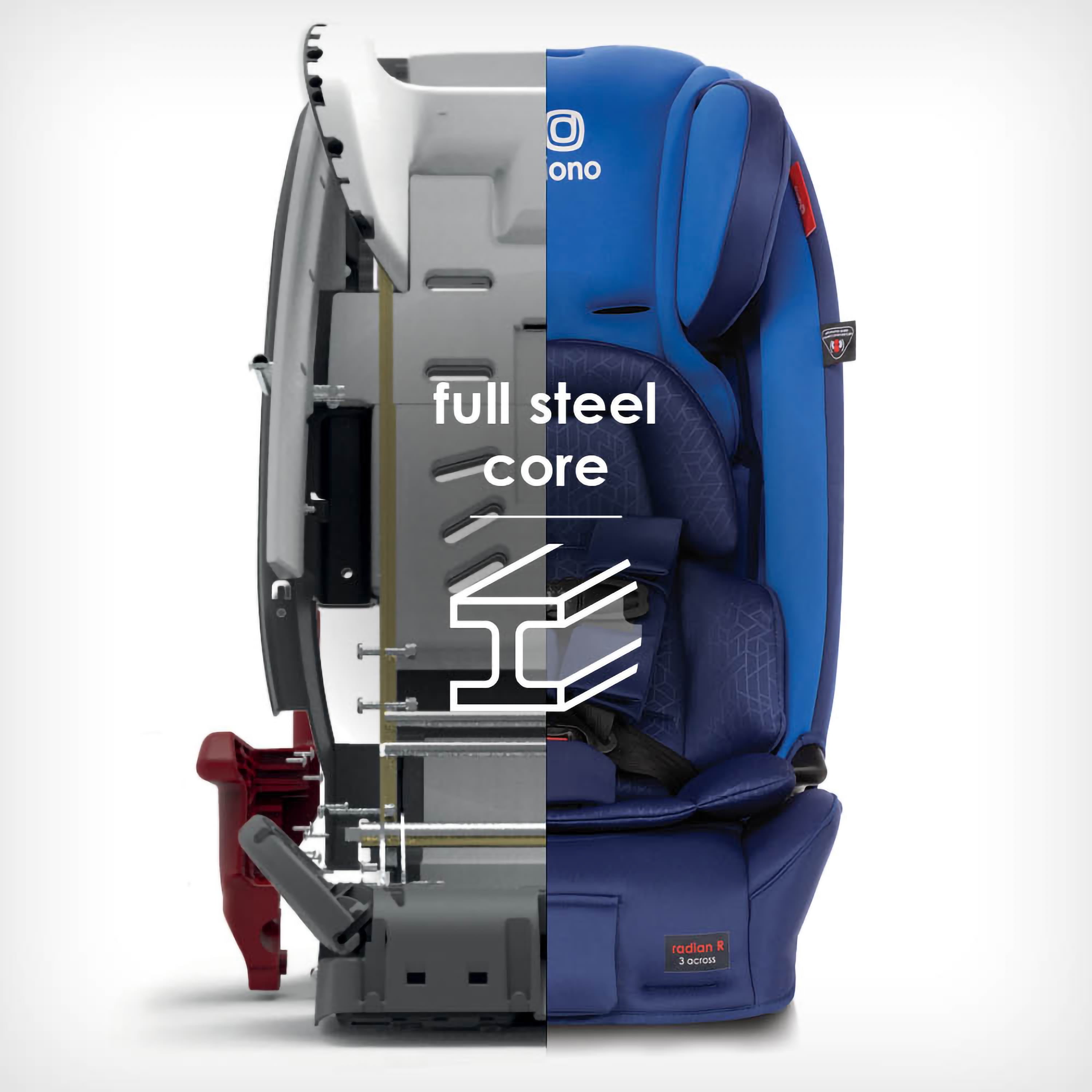 Diono Radian 3RXT All-in-One Convertible Car Seat, Slim Fit 3 Across, Blue