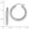 thumbnail image 2 of 14k White Gold Mesh Hoop Earrings Round, 2 of 6